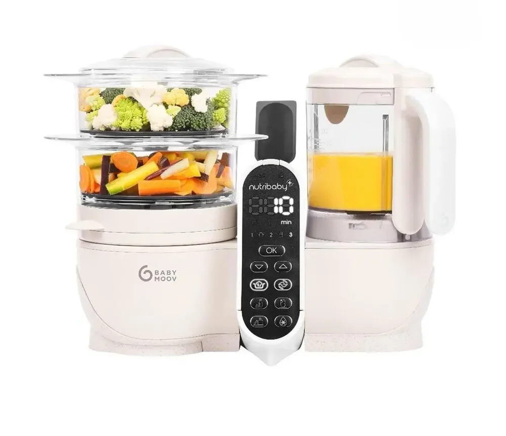 Babymoov Duo Meal Station XL, 6 in 1 Food Processor with Steamer, Multi-Speed...